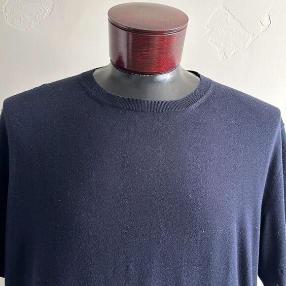 ZEGNA NAVY BLUE PREMIUM COTTON T-SHIRT - Picture 12 of 12